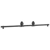 Sliding Door Hardware Kit 200 cm Steel Black 4009729