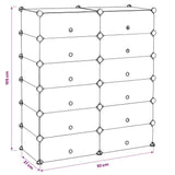 244921 Interlocking Shoe Organiser with 12 Compartments White