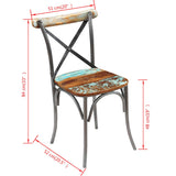 Dining Chairs 4 pcs Solid Reclaimed Wood 274395