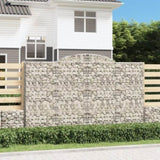 Arched Gabion Baskets 10 pcs 300x50x180/200 cm Galvanised Iron 3146781