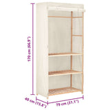 3-Tier Clothes Wardrobe 79x40x170 cm 247107