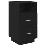 ZNTS Bedside Cabinet with 2 Drawers Black 36x36x68 cm 858580