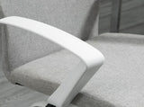 Office Chair Linen Swivel Computer Desk Chair Home Study Task Chair with Wheels, Arm, Adjustable T3398P328247