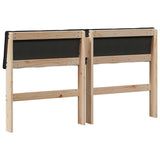 Upholstered Headboard Black 160 cm Solid Pine Wood 879111
