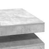 ZNTS Coffee Table 360-Degree Rotatable Concrete Grey 90x90x34.5 cm 3321354