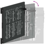 Garden Gate 85 x 100 cm Powder-coated steel Black Lockable 42015869
