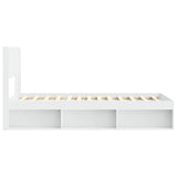 Bed Frame with Storage and Headboard White 90 x 200 cm 3414259