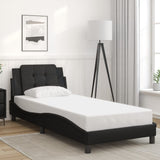 Bed Frame without Mattress "Zadar" Black 90x190 cm Single Faux Leather 3208149