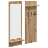 Wall-Mounted Coat Rack with Shelf Artisan Oak 70 x 10 x 90 cm 874530