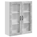 Wall Glass Cabinet LUCCA Concrete Grey 80 x 31 x 100 cm 885158