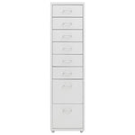 ZNTS Mobile File Cabinet Grey 28x41x109 cm Metal 335921