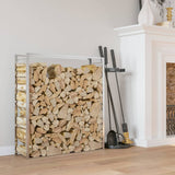 Firewood Rack 110x28x116 cm Stainless Steel 357865