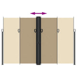 ZNTS Retractable Side Awning Beige 220x1200 cm 4004870