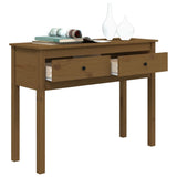 Console Table Honey Brown 100x35x75 cm Solid Wood Pine 814617