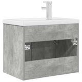 ZNTS Bathroom Sink Cabinet with Built-in Basin and Faucet Concrete Grey 3324889