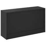 Shoe Bench Black 80x24x45 cm Engineered Wood 342641