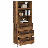 Highboard Old Wood 69.5 x 34 x 180 cm Engineered Wood 3415672