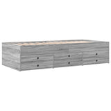 Daybed with Drawers without Mattress Grey Sonoma 90x200 cm 3280879