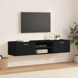 Wooden Cabinet Black 150 x 39 x 30 cm Engineered Wood 880232