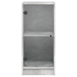 Side Cabinet with Glass Doors Concrete Grey 35x37x75.5 cm 836402