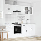 8 Piece Kitchen Cabinet Set "Lucca" High Gloss White Engineered Wood 3314833