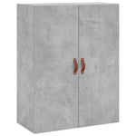 Highboard Concrete Grey 69.5x34x180 cm Engineered Wood 3195655