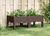 Garden Planter with Legs Brown 80x40x42 cm PP 367895