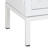 TV Cabinet White 115x30x46 cm Solid Mango Wood 323580