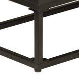 Sideboard Black 55x30x76 cm Solid Wood Mango and Iron 372001