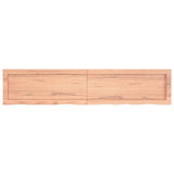 Bathroom Countertop Light Brown 140x30xcm Treated Solid Wood 3156145
