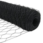 ZNTS Fence Posts 22 pcs U-Channel Grey 160 cm Steel, Hexagon Fence Grey 1.6x100 m Steel 3336945