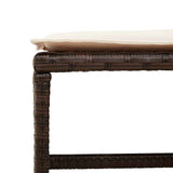 11 Piece Garden Dining Set with Cushions Brown Poly Rattan 3211149