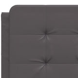 Bed Frame without Mattress "Zadar" Grey 140x190 cm Faux Leather 3208180