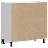 Kitchen Base Cabinet Lucca Black Engineered Wood 853738