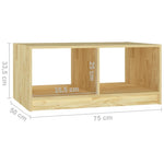 Coffee Table 75x50x33.5 cm Solid Pinewood 809906