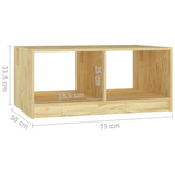 Coffee Table 75x50x33.5 cm Solid Pinewood 809906