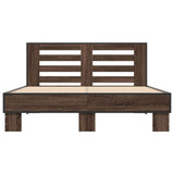 Bed Frame without Mattress Brown Oak 120x200 cm 3280111