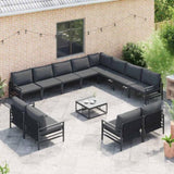 Garden Sofa Set Anthracite Steel 3379037