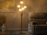 Crystal Floor Lamps for Living Room Bedroom with 5 Light, Modern Upright Standing Lamp, 34x25x156cm, T3398P343149