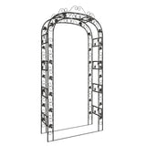 Garden Arch Black 116x45x240 cm Steel 319350