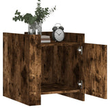 Bedside Cabinet Smoked Oak 45x50x50 cm Engineered Wood 848301