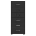 ZNTS Mobile File Cabinet Black 28x41x69 cm Metal 335918