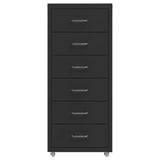 ZNTS Mobile File Cabinet Black 28x41x69 cm Metal 335918