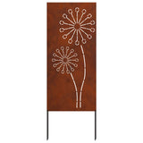 Garden Privacy Screen Rusty 50 x 140 cm Weathering Steel 876307