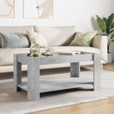 ZNTS Coffee Table with LED Concrete Grey 93x53x45 cm Engineered Wood 847556