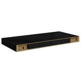 Floating Wall Shelves 4 pcs Black 50x23x3.8 cm MDF 323831