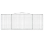 Arched Gabion Baskets 2 pcs 400x30x140/160 cm Galvanised Iron 3146892