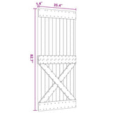 Door NARVIK 90x210 cm Solid Wood Pine 154445