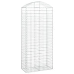 Arched Gabion Basket 100x50x220/240 cm Galvanised Iron 153441