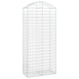 Arched Gabion Basket 100x50x220/240 cm Galvanised Iron 153441